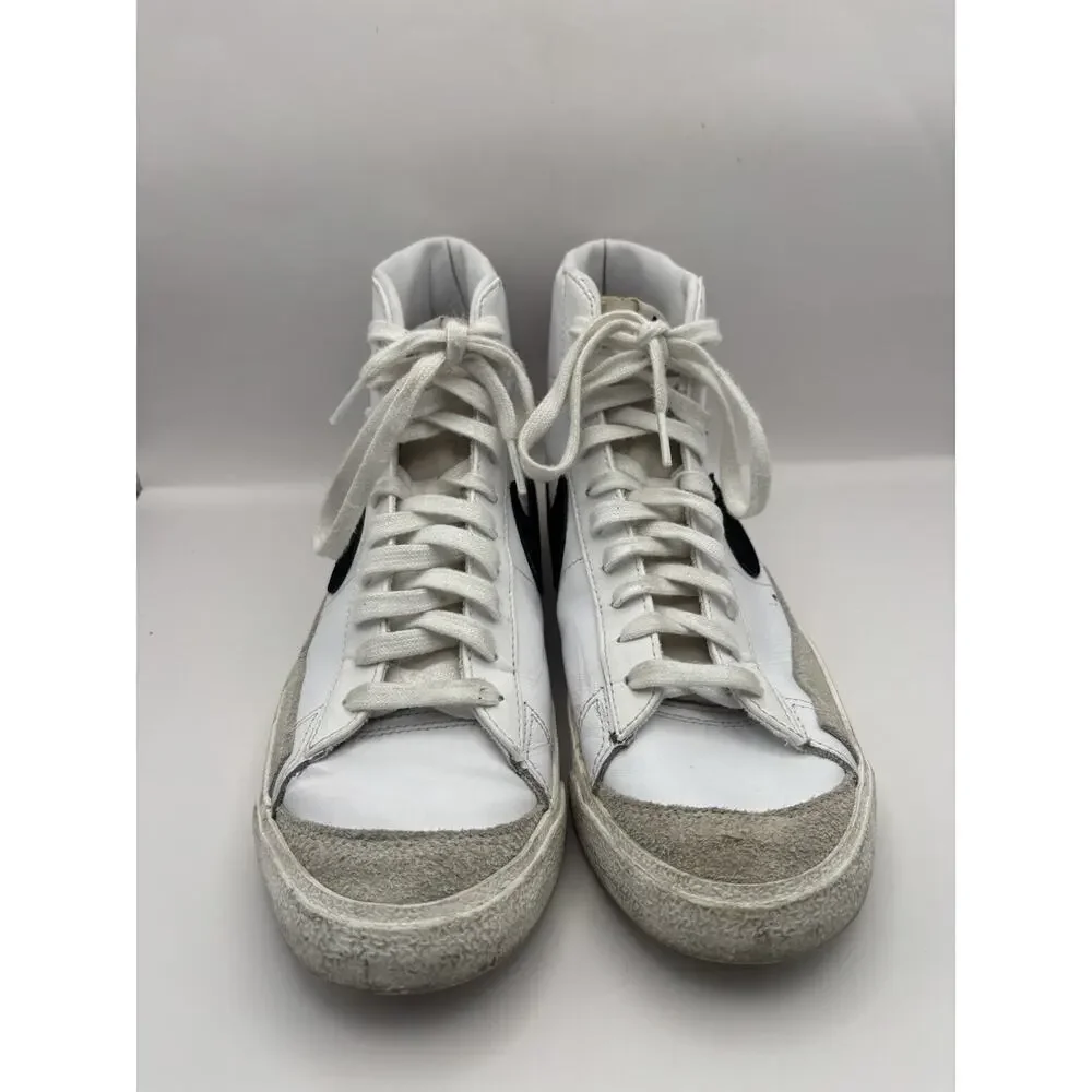 Nike Blazer Mid ‘77 Vintage White And Black Sneakers Men Size 8.5